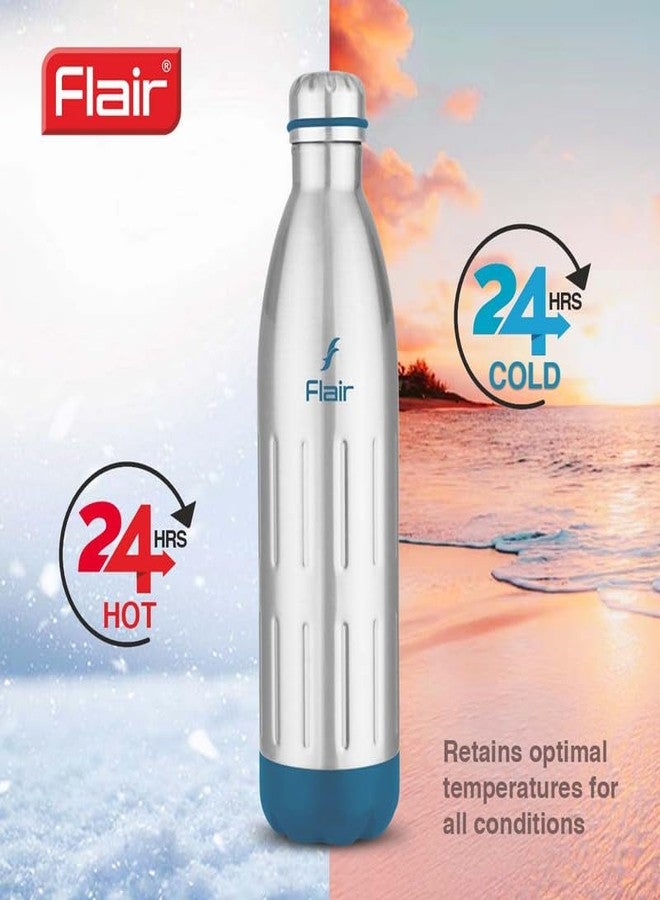 Flair Ivy Insulated Steel Bottle | Upto 24 Hours Hot & Cold | Leakproof, BPA-Free, Tough & Durable, Copper Coated-Double Walled, Rust Free Water Bottle (500 ml,Blue) - Image 3